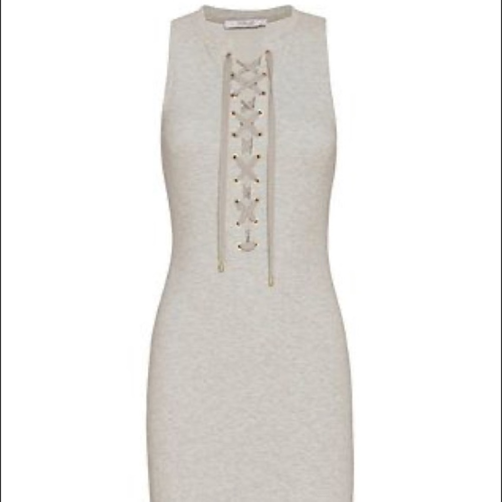Derek Lam 10 Crosby Ribbed Lace Up Dress